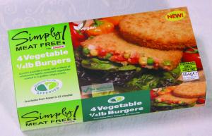 Vegetable quarter pounder burger 4x113g